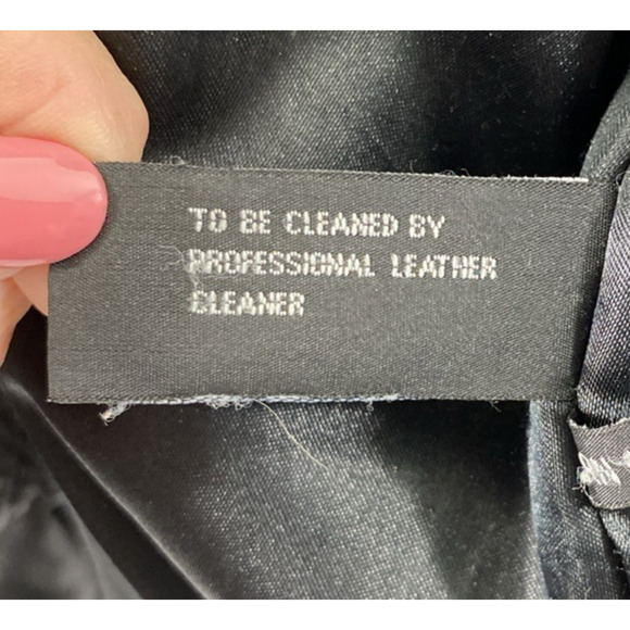 Anthm Design Co Leather Jacket Mens Size 6XL Full Zip Bomber Biker Black‎ Swirl - Picture 5 of 16